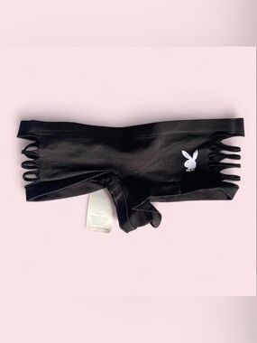 PLAYBOY Black Intimates Bikini Bottom with Pink Label
